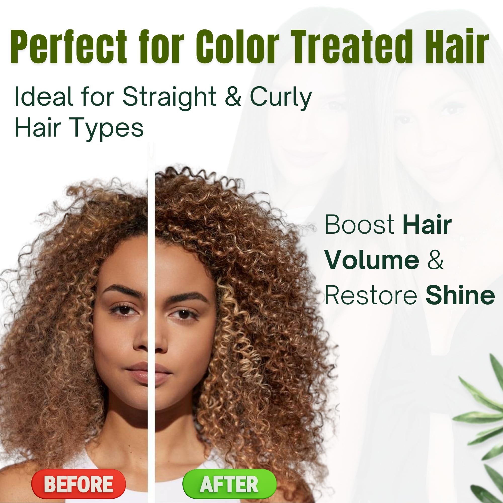 Bellahair Organic Tea Tree Shampoo | Sulfate-Free for Curly, Thinning & Color-Treated Hair