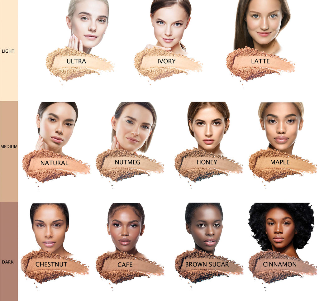 Bellaterra Cosmetics BellaTerra Mineral Foundation Cinnamon – Deep Warm Undertone, Buildable Matte Coverage, 9g