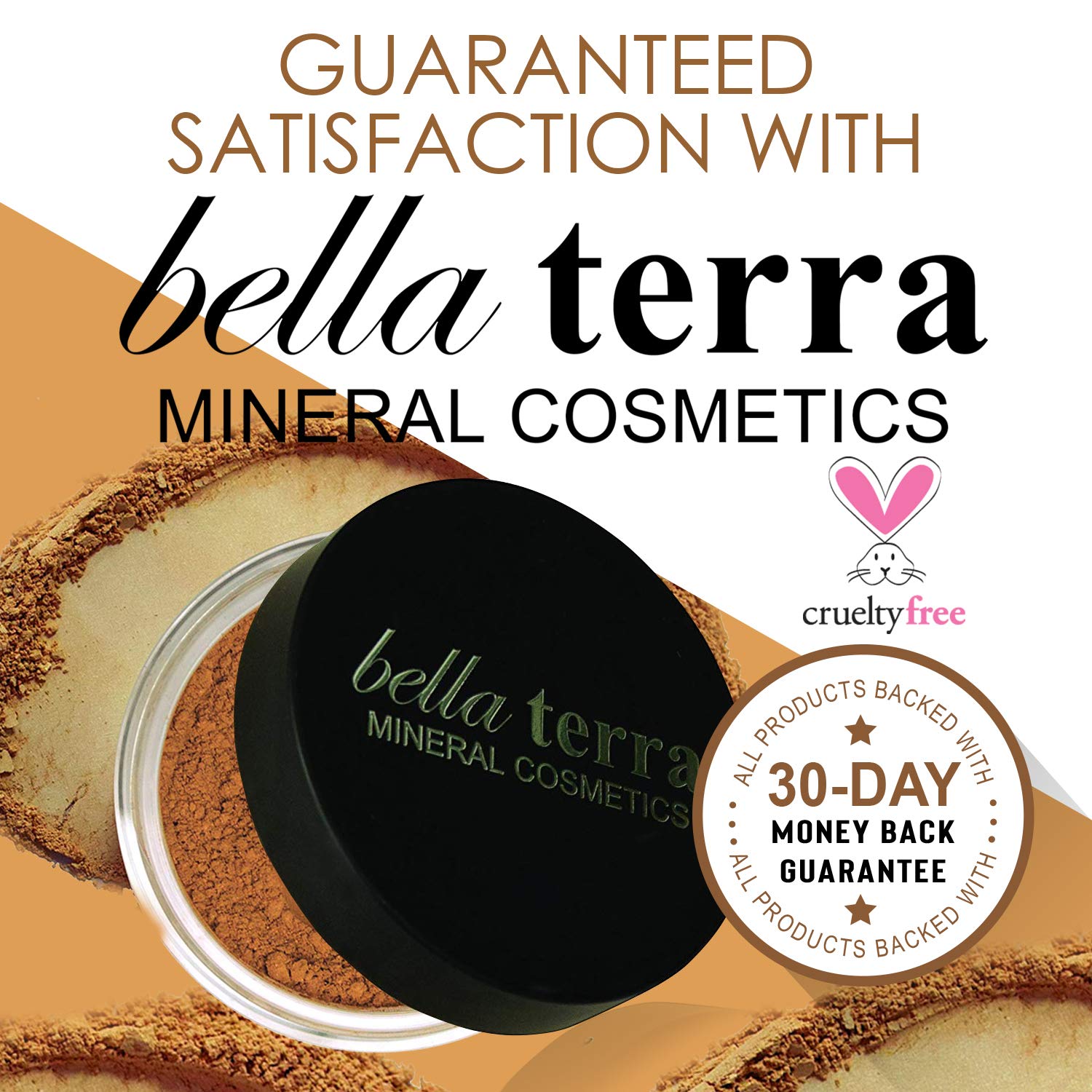 Bellaterra Cosmetics BellaTerra Mineral Powder Foundation Café – Deep Neutral Matte 9g