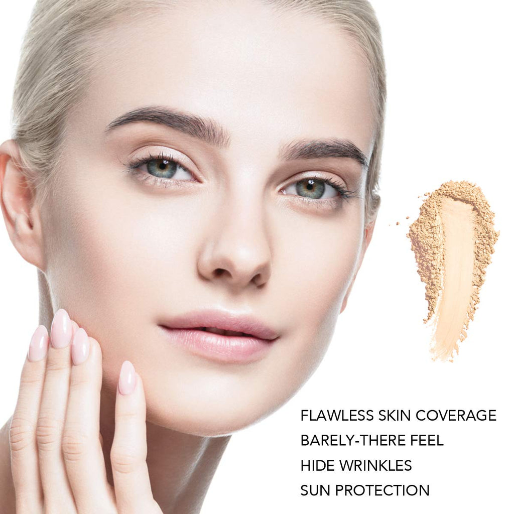 Bellaterra BellaTerra Mineral Powder Foundation Ultra Deep Cool – Matte Finish, Buildable Coverage (9g)