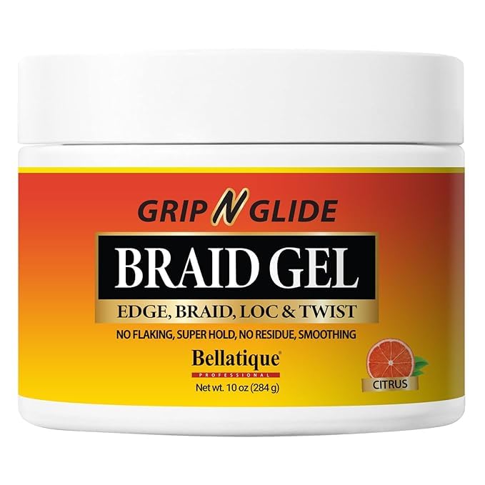 Bellatique Grip N Glide Braiding Gel – Maximum Hold for LOCs & Twists, No Flaking