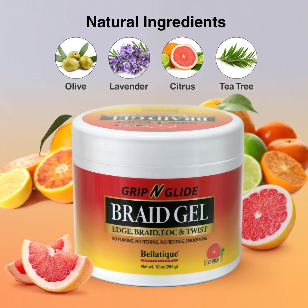 Bellatique Grip N Glide Braiding Gel – Maximum Hold for LOCs & Twists, No Flaking