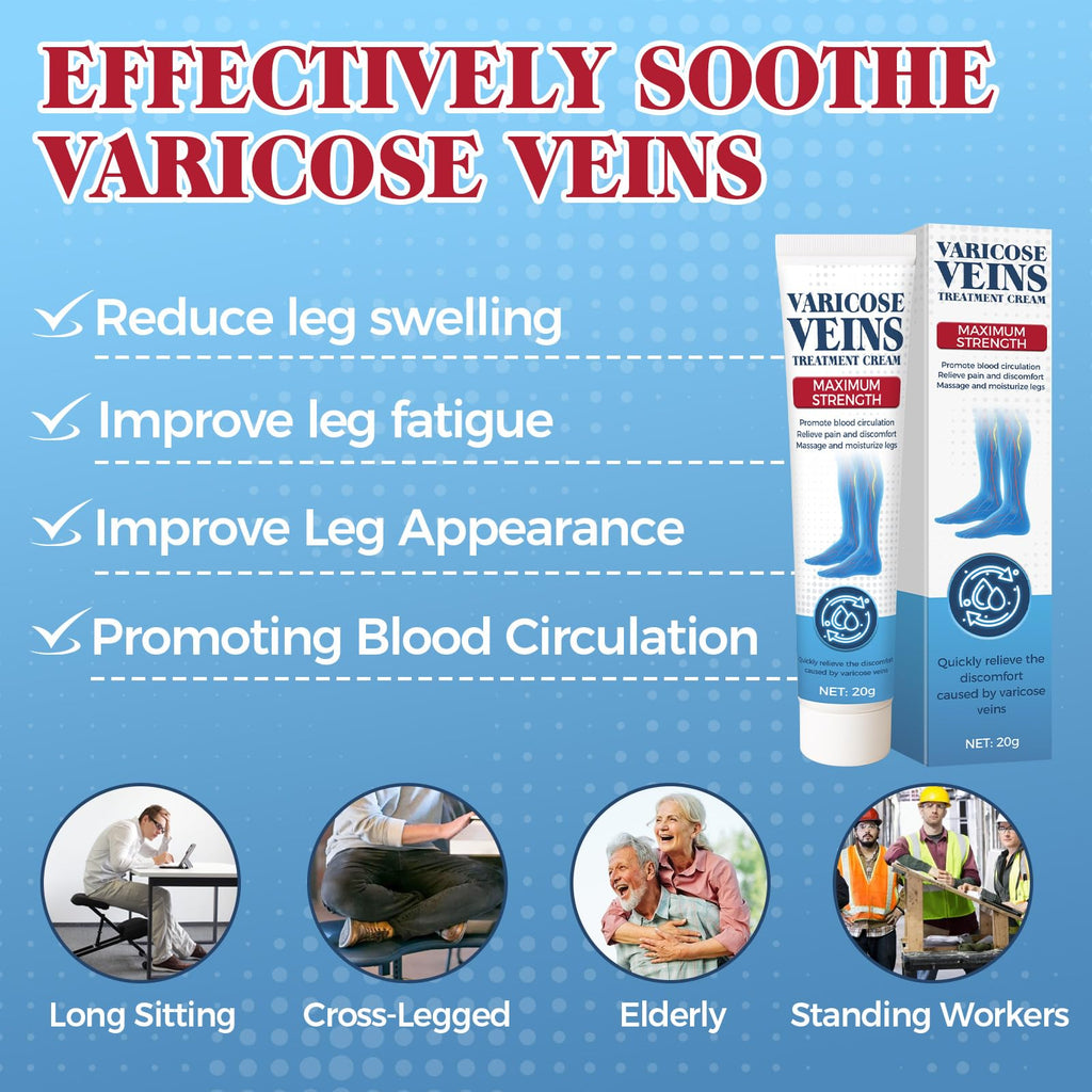 Bellisinno Varicose Veins Cream for Legs – Soothe Tired Legs, Improve Circulation
