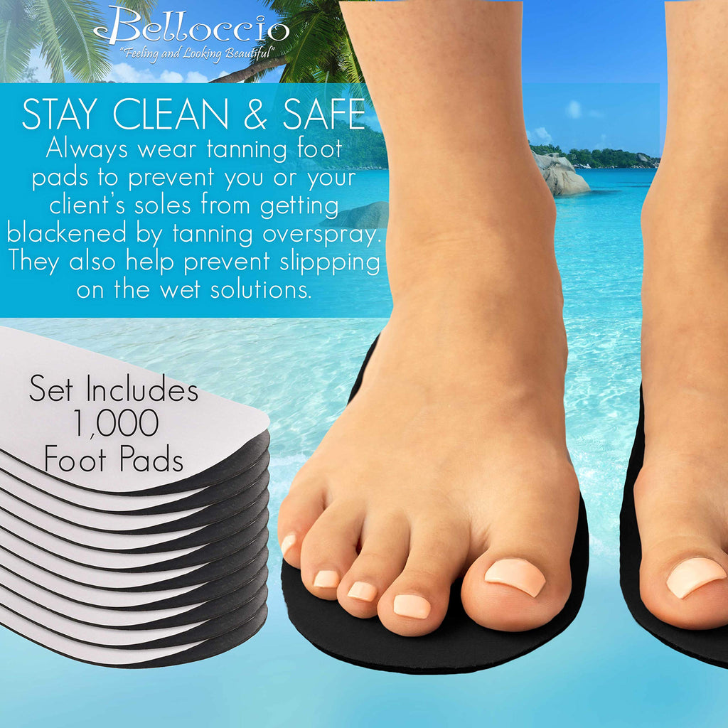Belloccio Disposable Tanning Feet Pads – 500 Pairs (1000 Feet Total) for Sunless Tanning