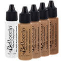 Belloccio Tan Color Shade Foundation Set — 4 Half-Ounce Shades + Primer