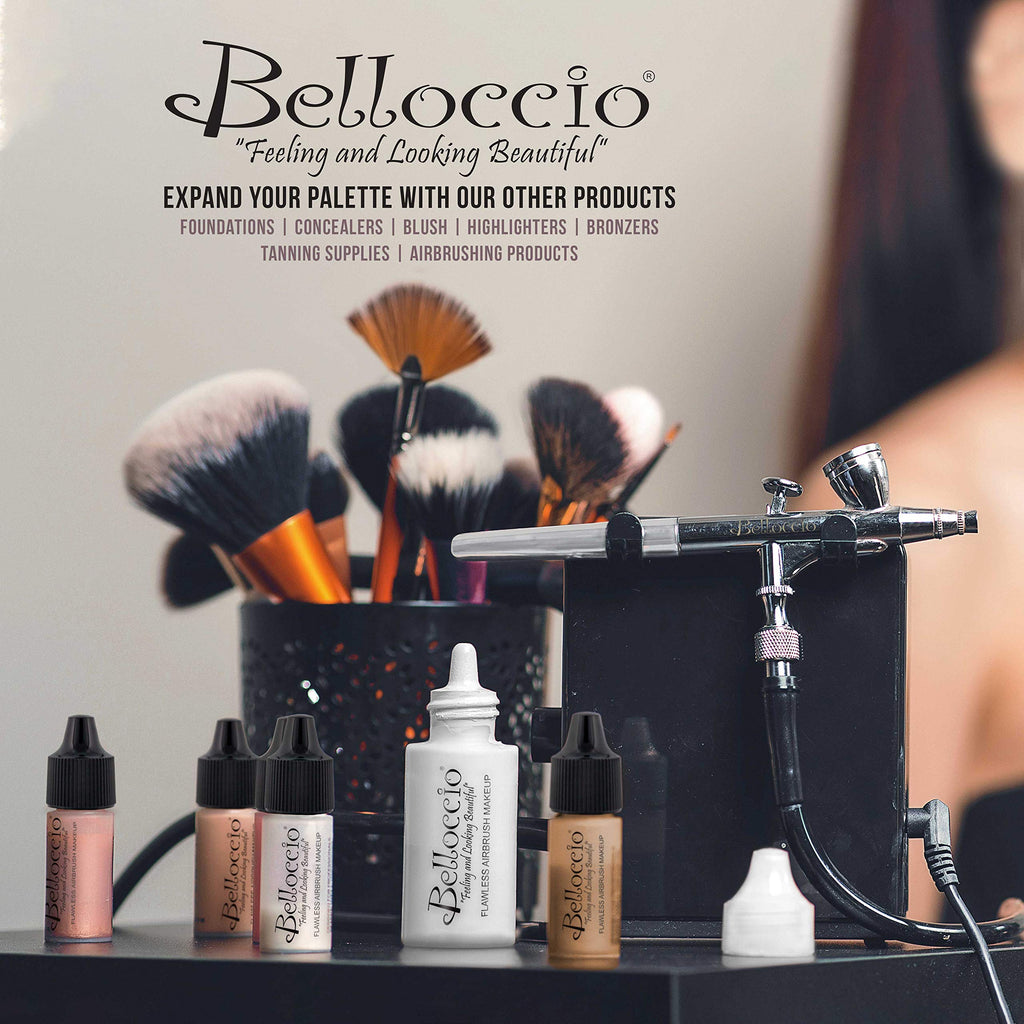 Belloccio Tan Color Shade Foundation Set — 4 Half-Ounce Shades + Primer