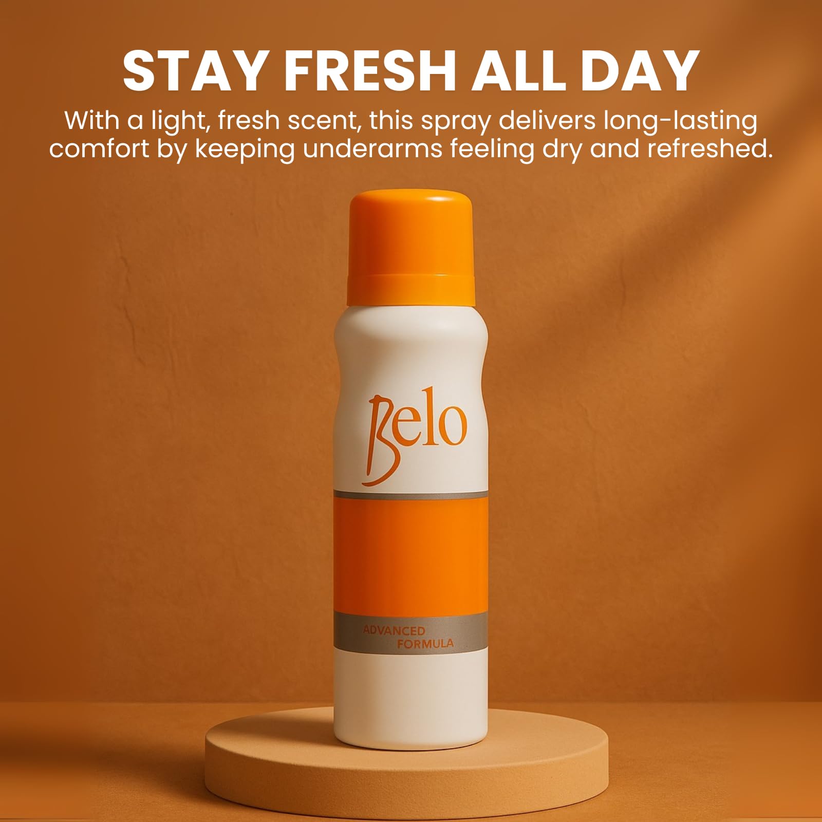 Belo Essentials Advanced Formula Odor Control Deodorant Spray – Gentle Quick-Dry Protection, Fresh Scent, 140ml