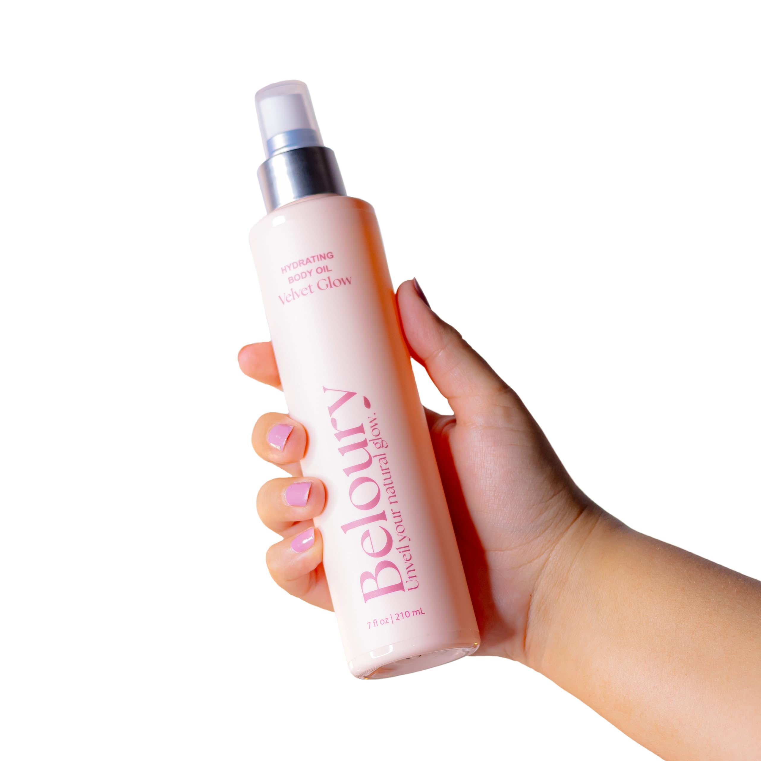 Beloury Velvet Glow Hydrating Body Oil 7 fl oz – Argan Oil, Vegan, Paraben & Silicone Free