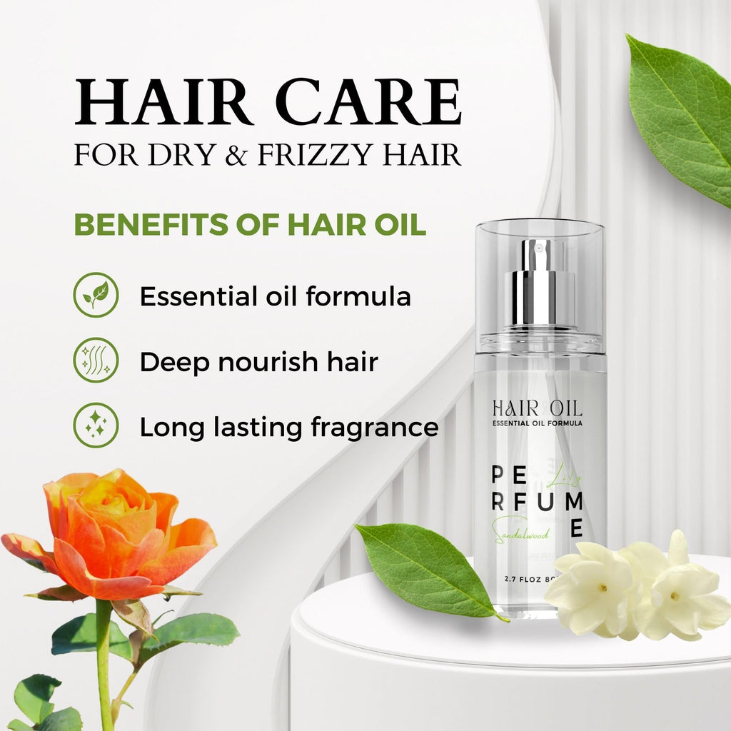 Benatu Hair Perfume Oil Lily Sandalwood + Argan Heat Protection Spray — Nourish, Frizz Control, 2.7 fl oz
