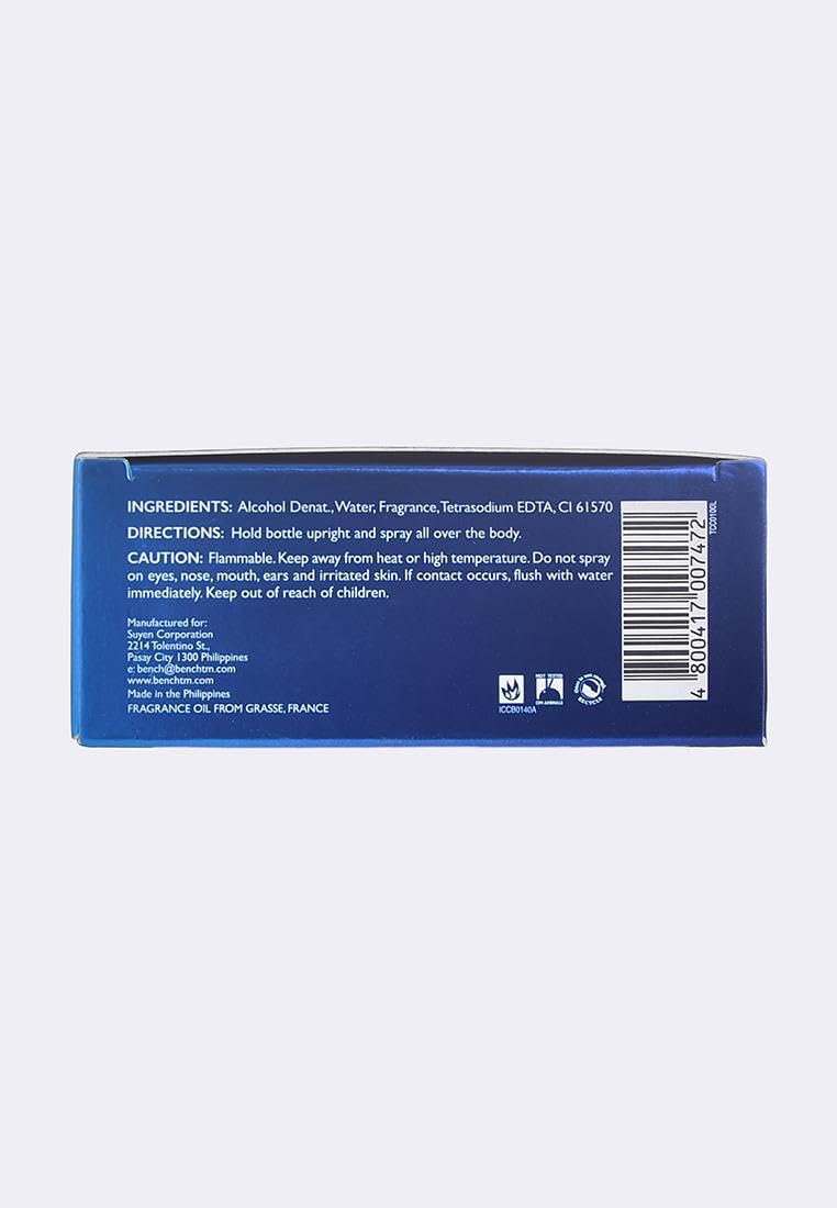 Bench Wired Eau De Cologne 100 ml – Long-Lasting Citrus Aqueous Scent for Men