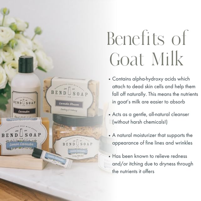 Bend Soap Company Tea Tree Goat Milk Soap – All Natural, Paraben & GMO Free – 4 x 4.5oz