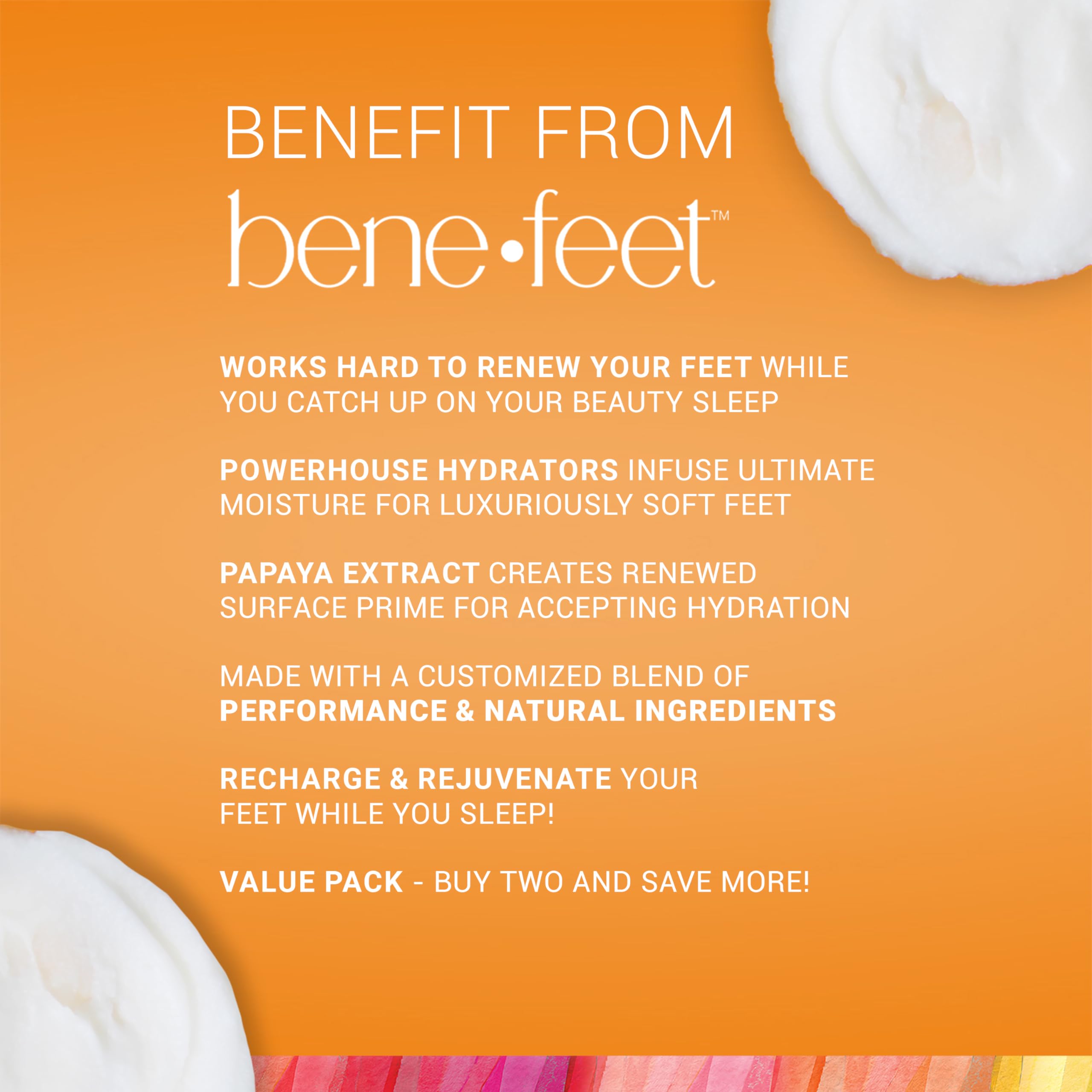 Benefeet Sweet Dreams Overnight Foot Repair – 3-Pack Night Cream for Detox, Hydration & Soft Feet
