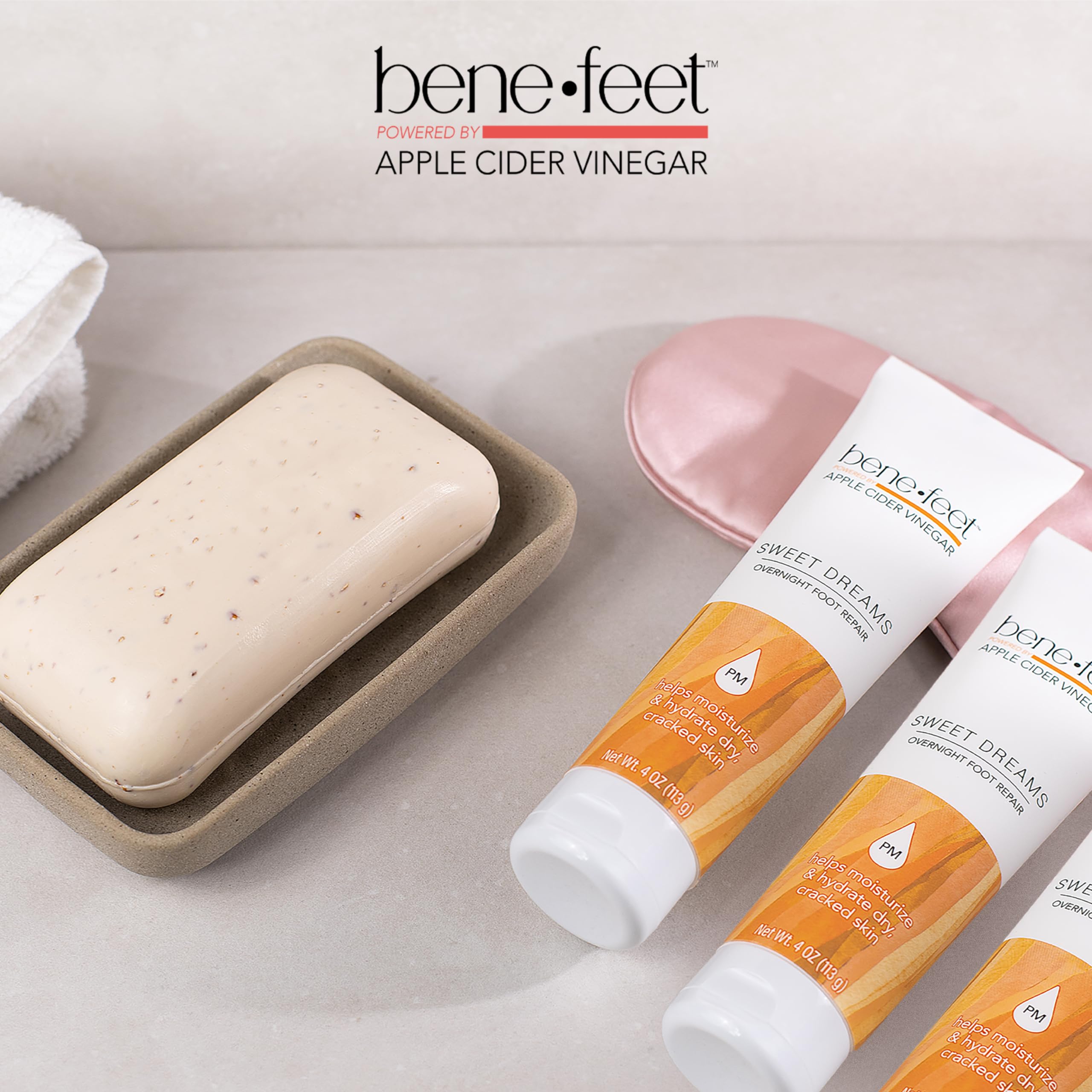 Benefeet Sweet Dreams Overnight Foot Repair – 3-Pack Night Cream for Detox, Hydration & Soft Feet