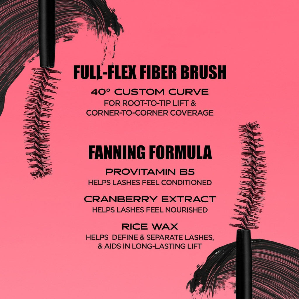Benefit Fan Fest Mascara Travel Size - Fanning & Volumizing, Hyper Black, Unboxed