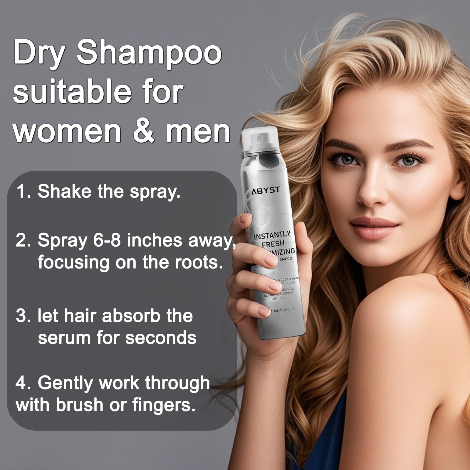 BENIX Dry Shampoo – Volumizing Spray for All Hair Types | Invisible Formula, No White Residue, 5 Oz