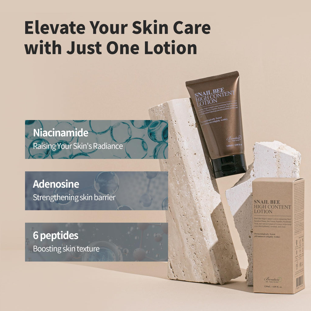BENTON Snail Bee High Content Lotion 120ml | Hydration with Snail Mucin & Bee Venom