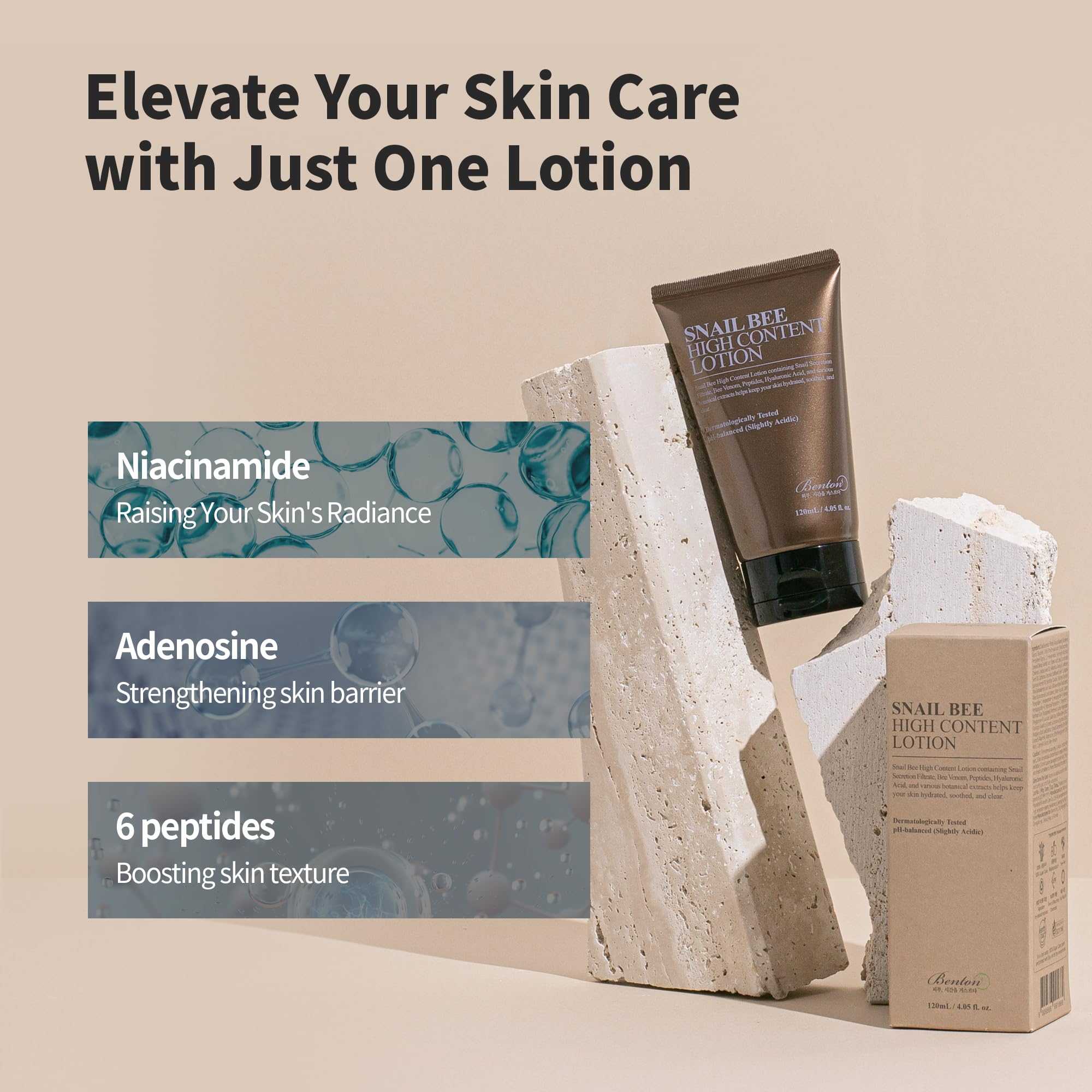 BENTON Snail Bee High Content Lotion 120ml | Hydration with Snail Mucin & Bee Venom