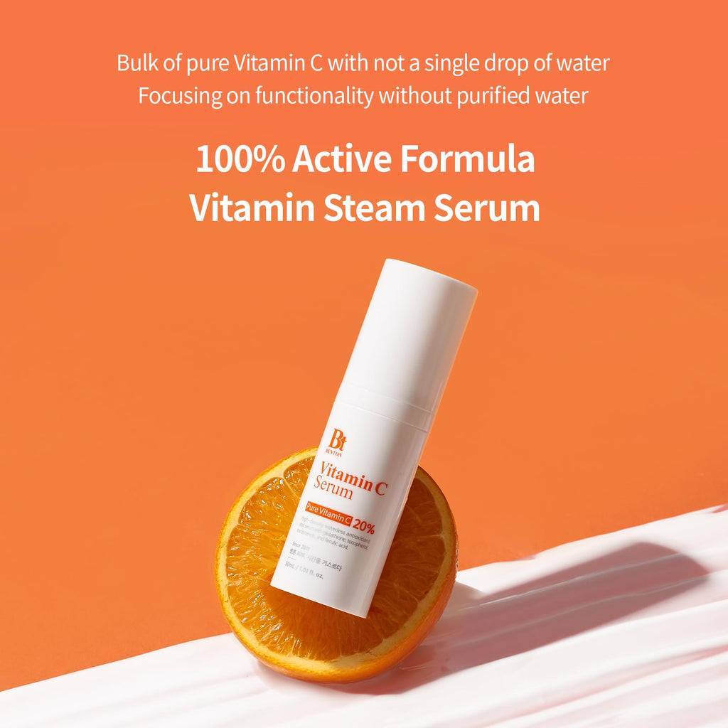 BENTON Vitamin C Serum – 20% Pure Vitamin C, Texture & Elasticity Care, All Skin Types, 1.01 fl oz