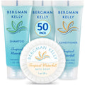 BERGMAN KELLY Round Hotel Soap Bars, Shampoo & Conditioner 3-Piece Set – 150 Travel-Size Bulk Amenities (Tropical Waterfall)