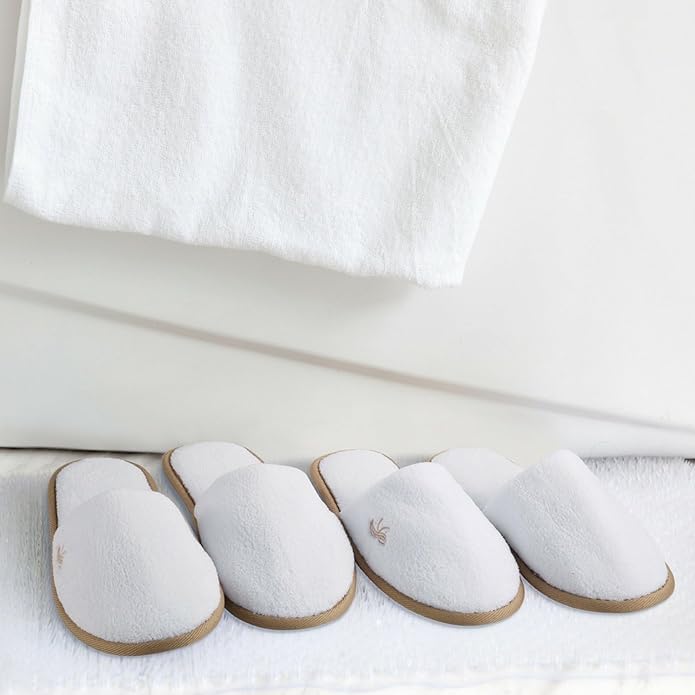 BERGMAN KELLY Spa Slippers – Disposable Indoor Closed-Toe House Shoes for Hotels, Travel & Weddings