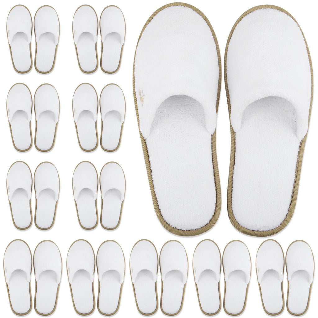 BERGMAN KELLY Spa Slippers – Disposable Indoor Closed-Toe House Shoes for Hotels, Travel & Weddings