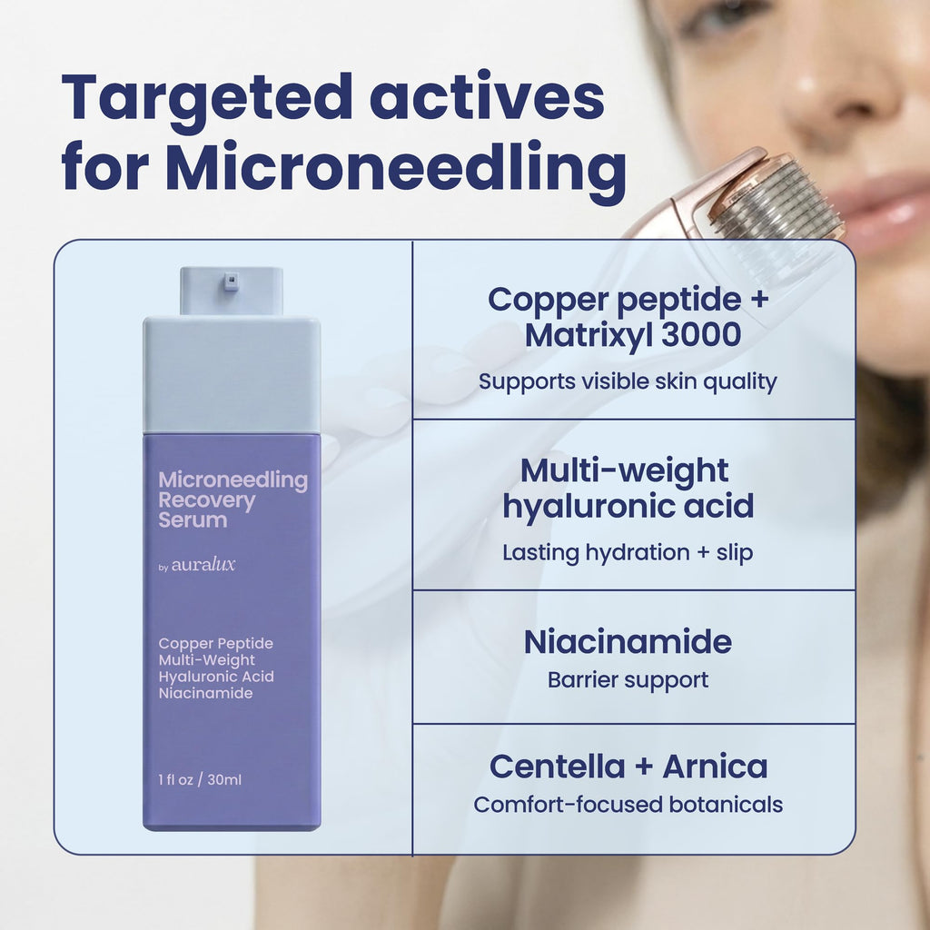 Berkland Auralux Microneedling Serum – Glide + Recovery in One Step for Dermarollers & Devices