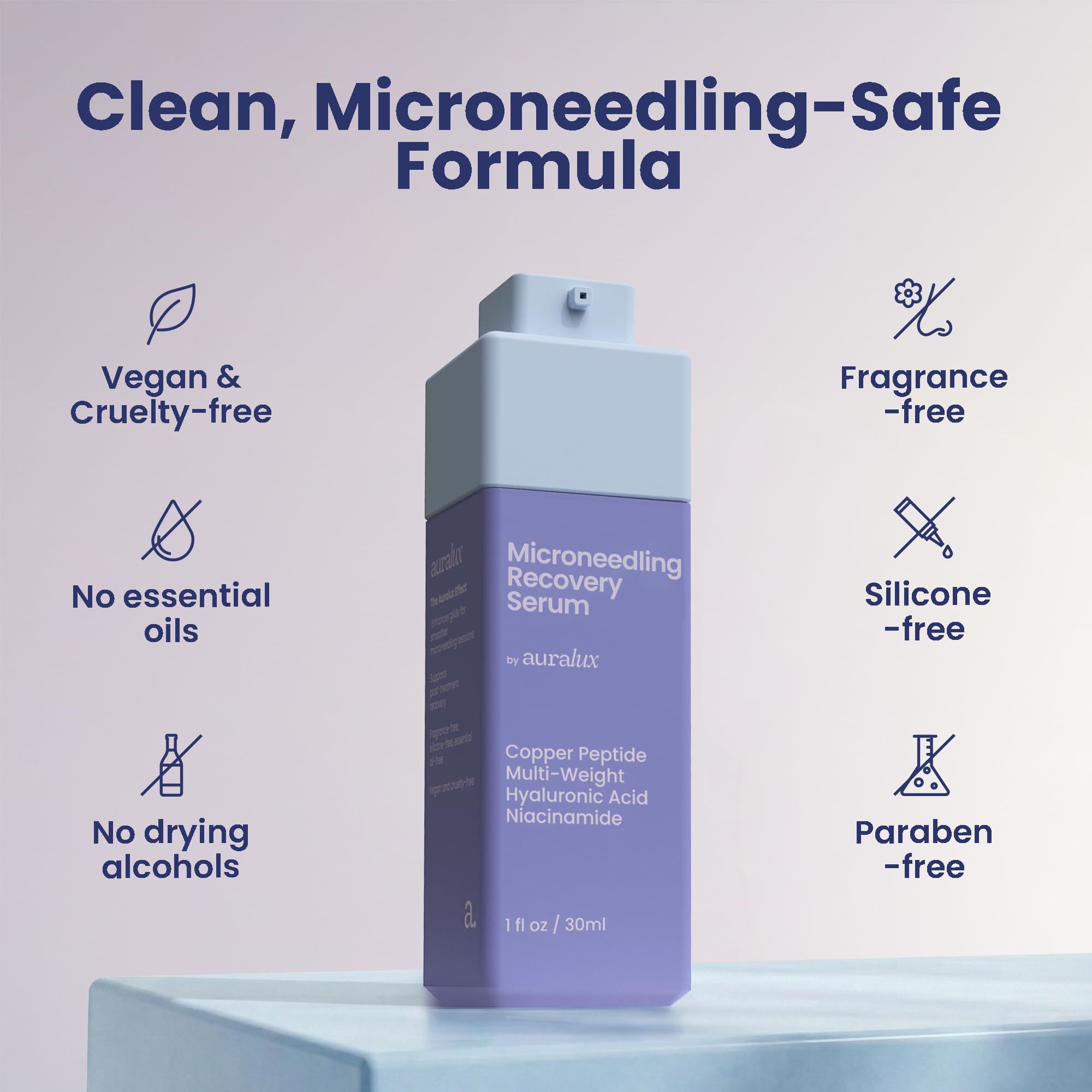 Berkland Auralux Microneedling Serum – Glide + Recovery in One Step for Dermarollers & Devices