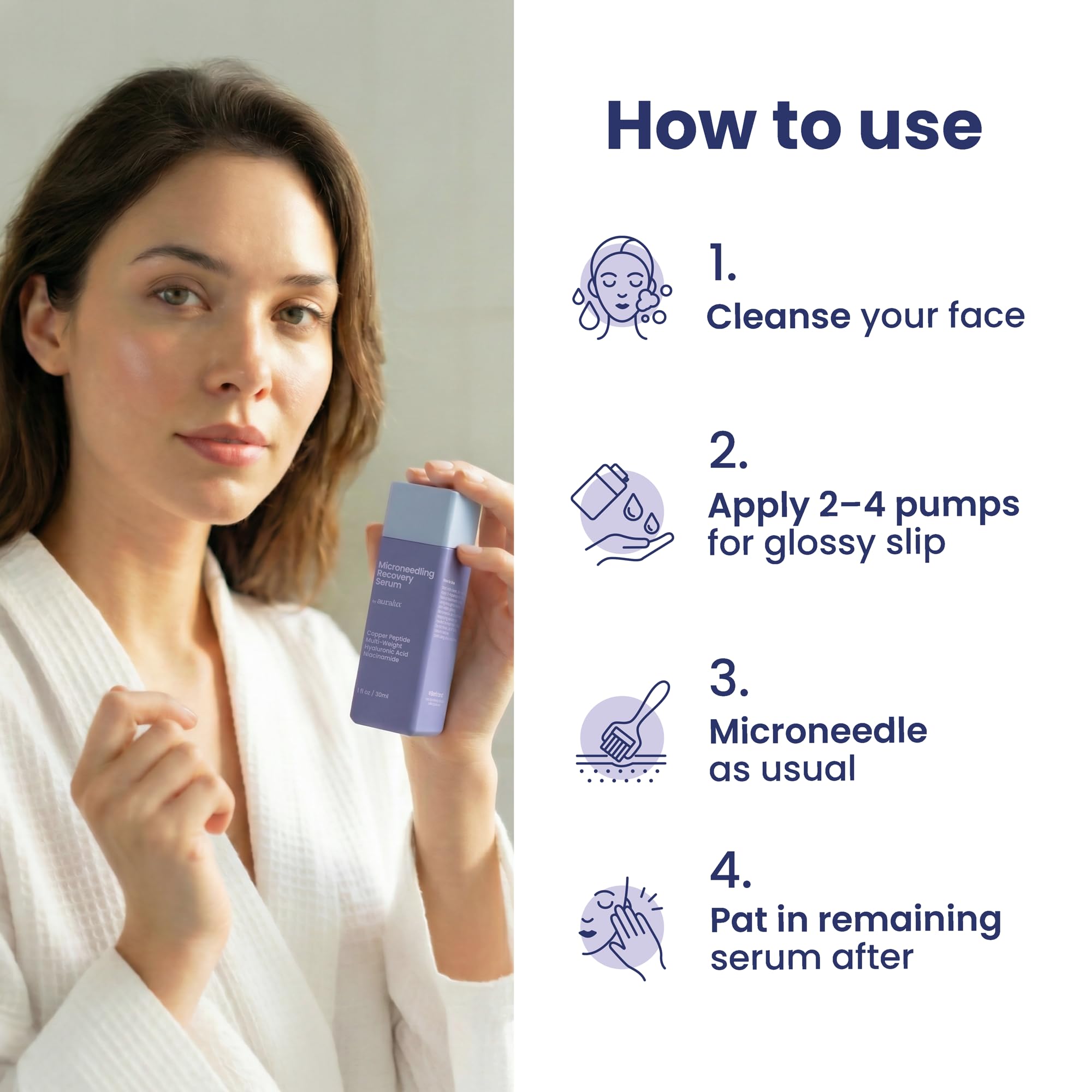Berkland Auralux Microneedling Serum – Glide + Recovery in One Step for Dermarollers & Devices