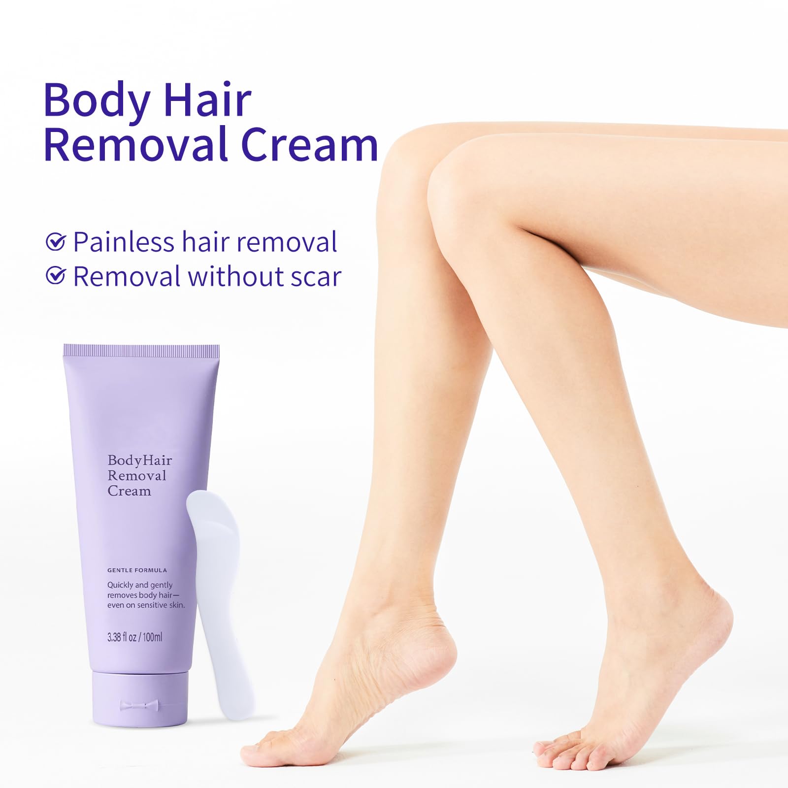 Bership 2-Piece Hair Removal Cream for Sensitive Skin – Gentle Depilatory Formula for Legs, Arms & Bikini