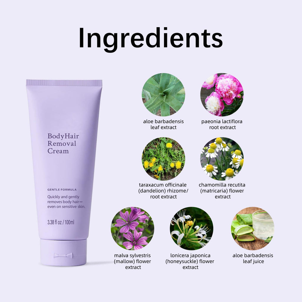 Bership 2-Piece Hair Removal Cream for Sensitive Skin – Gentle Depilatory Formula for Legs, Arms & Bikini