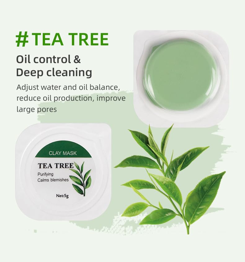 BERVEAL Organic Clay Mask Kit | Private Label Turmeric Green Tea Pink Rose