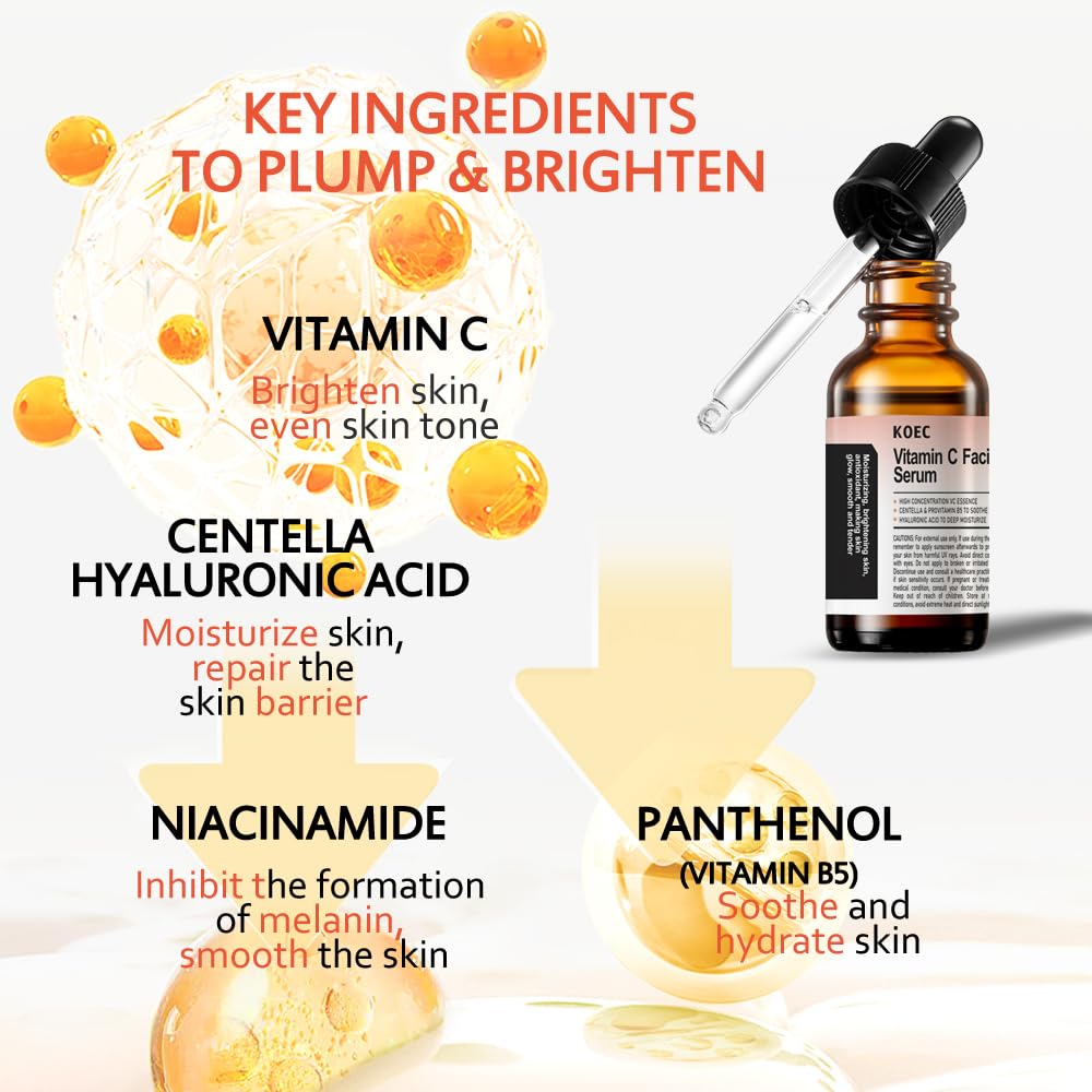 BERVEAL Vitamin C Facial Serum & Snail Mucin 92% Moisturizer – Hydrating Gel Cream, 1.01 oz