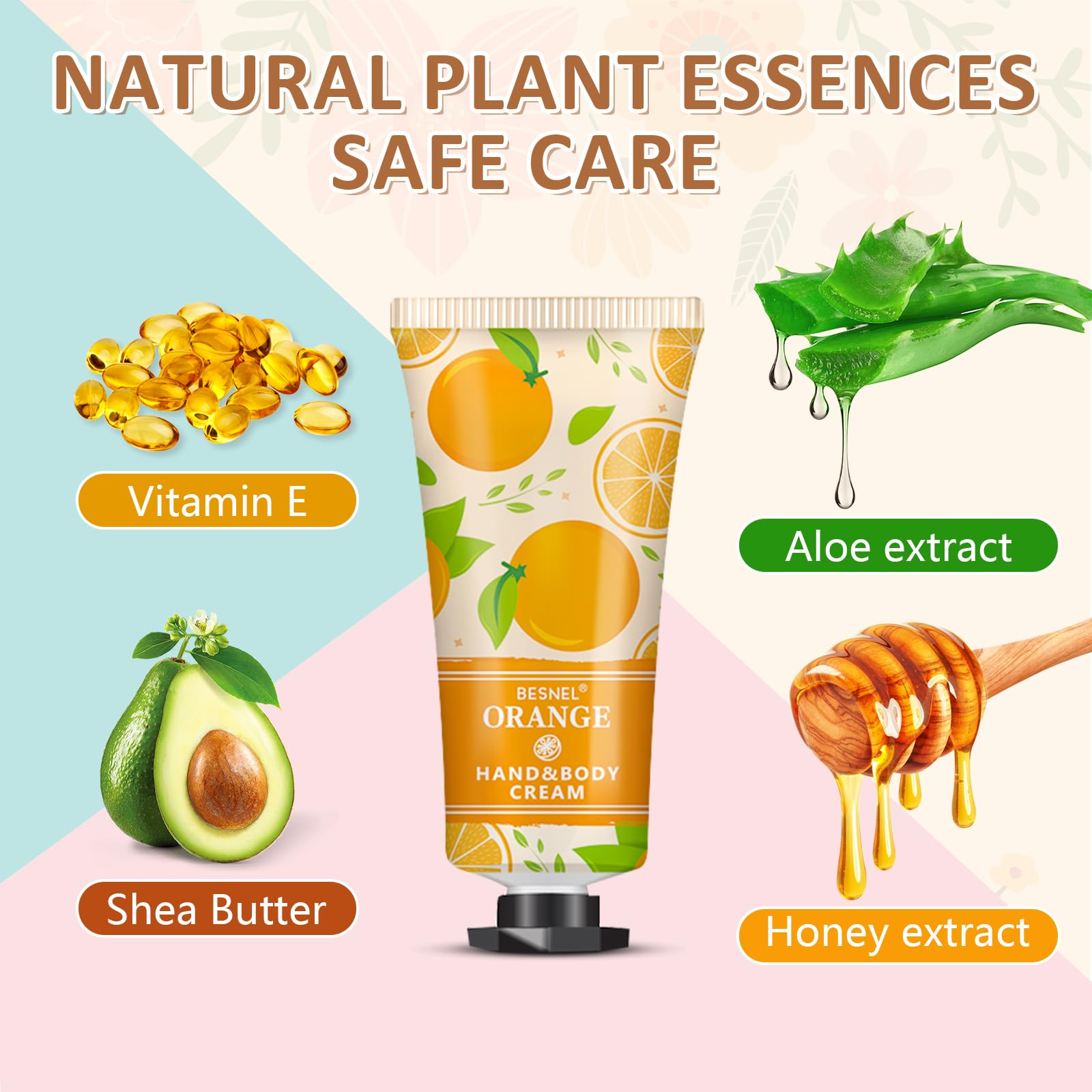 BESNEL 24-Pack Hand Cream Gift Set – 12 Fragrances, Travel-Size Lotions