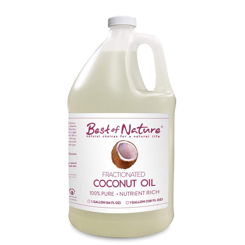 Best of Nature 100% Pure Fractionated Coconut Oil – Unscented Massage & Skincare (64 oz)