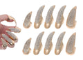Bestga 10 Pcs Halloween Finger Claw Nails - Crystal Paved, 3 Sizes, Golden