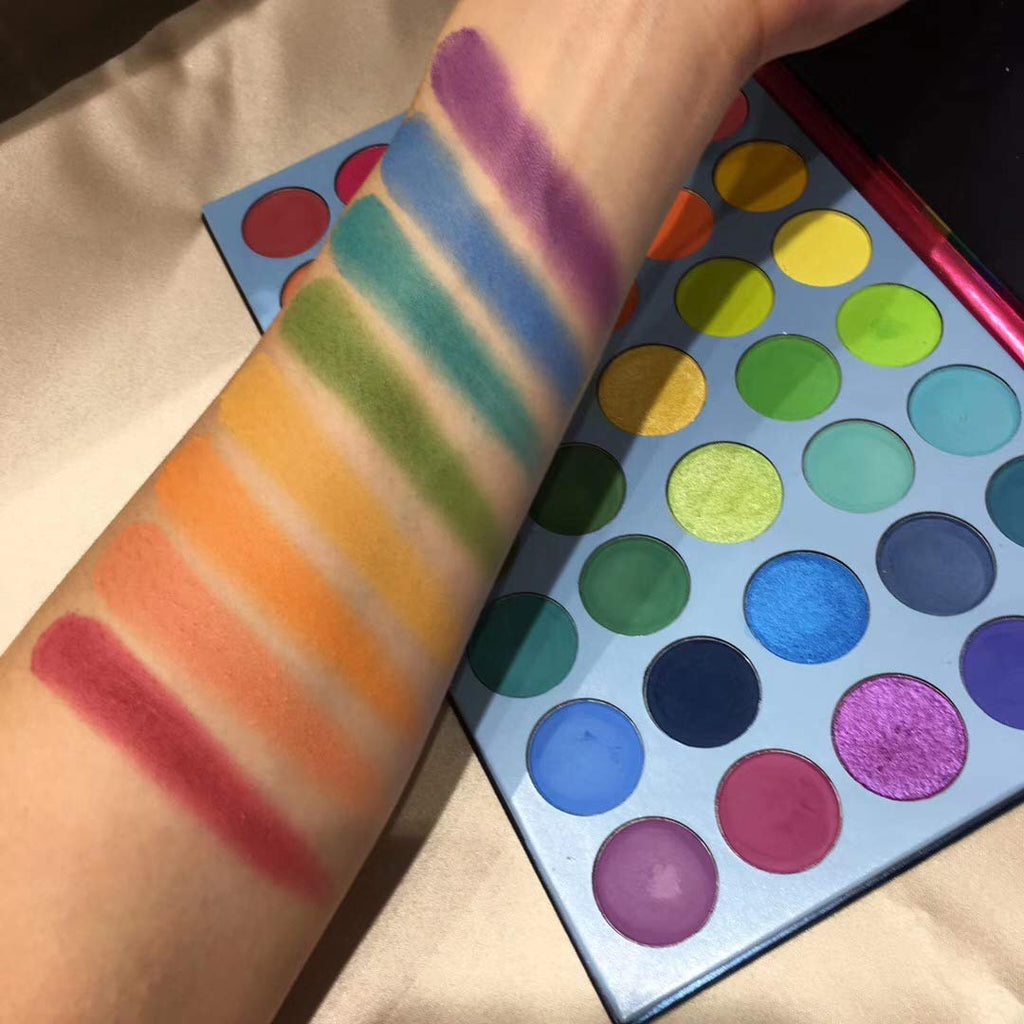 BestLand 39-Color Rainbow Eyeshadow Palette – Matte & Metallic Shades