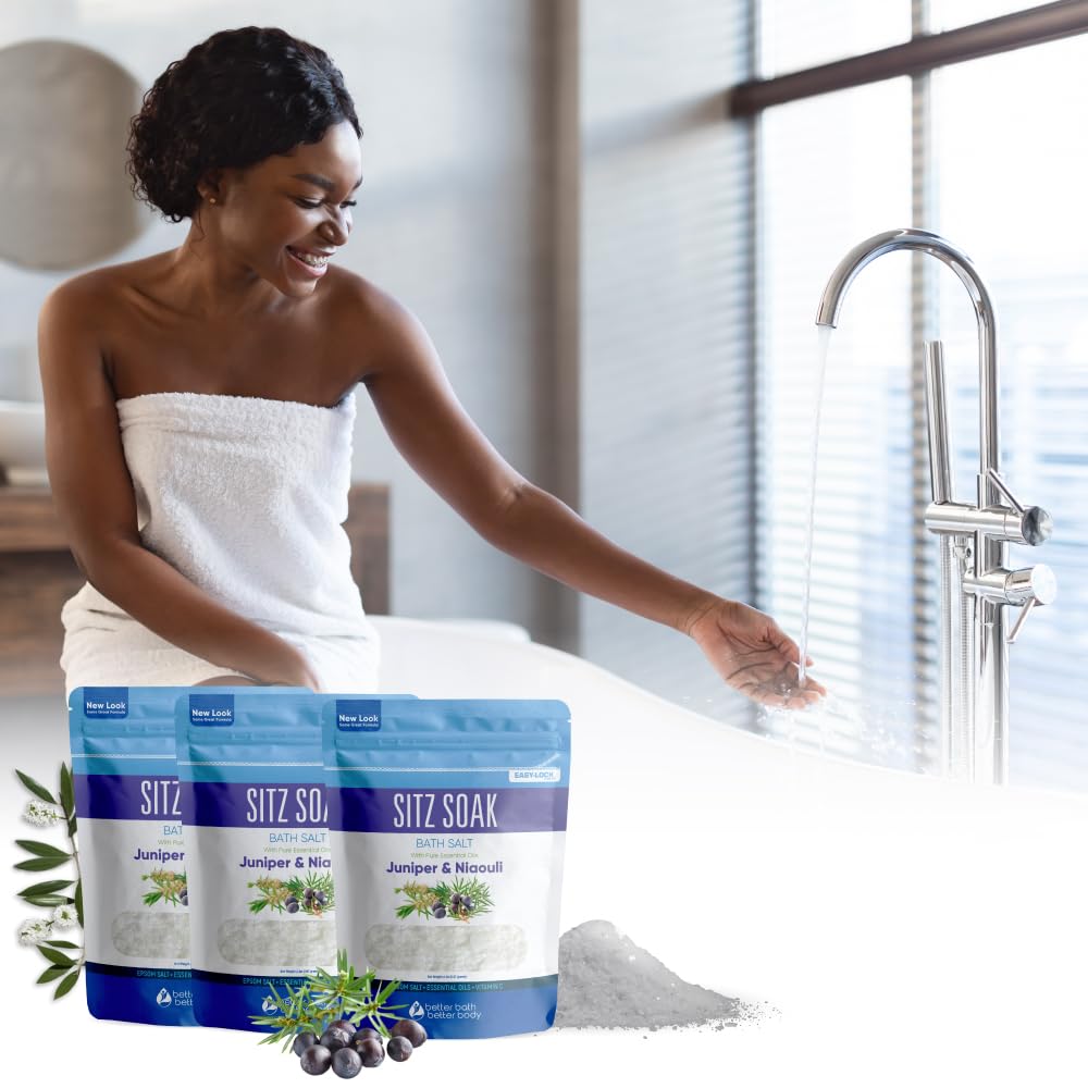 Better Bath Better Body Sitz Bath Salt 3-Pack – USP Grade Epsom Salt with Essential Oils | Made in USA
