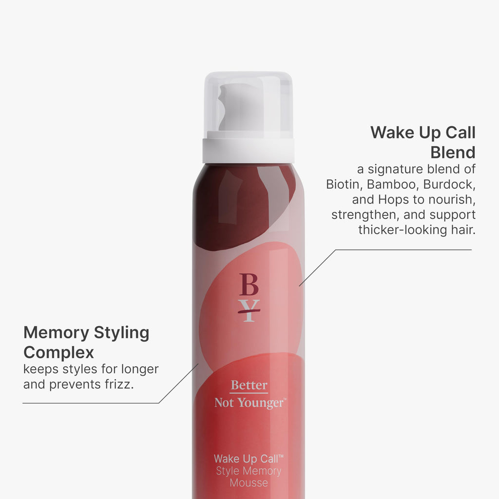 Better Not Younger Volumizing Mousse – Lightweight Lift for Fine Hair, Biotin, 48H Hold