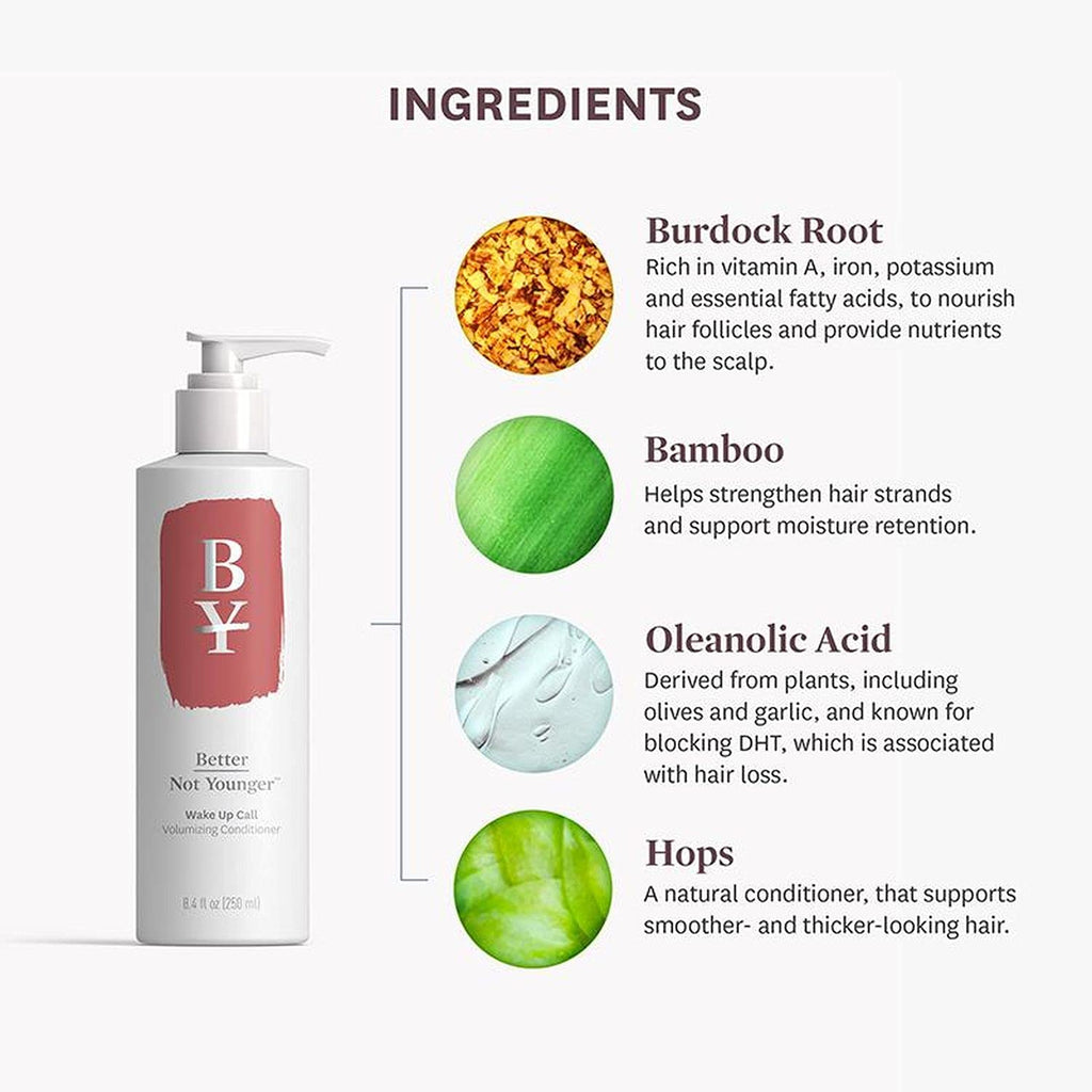 Better Not Younger Discovery Kit – Strength & Volume with Wake Up Call Shampoo, Wake Up Call Conditioner, and Hair Redemption Butter Masque (2 oz each)