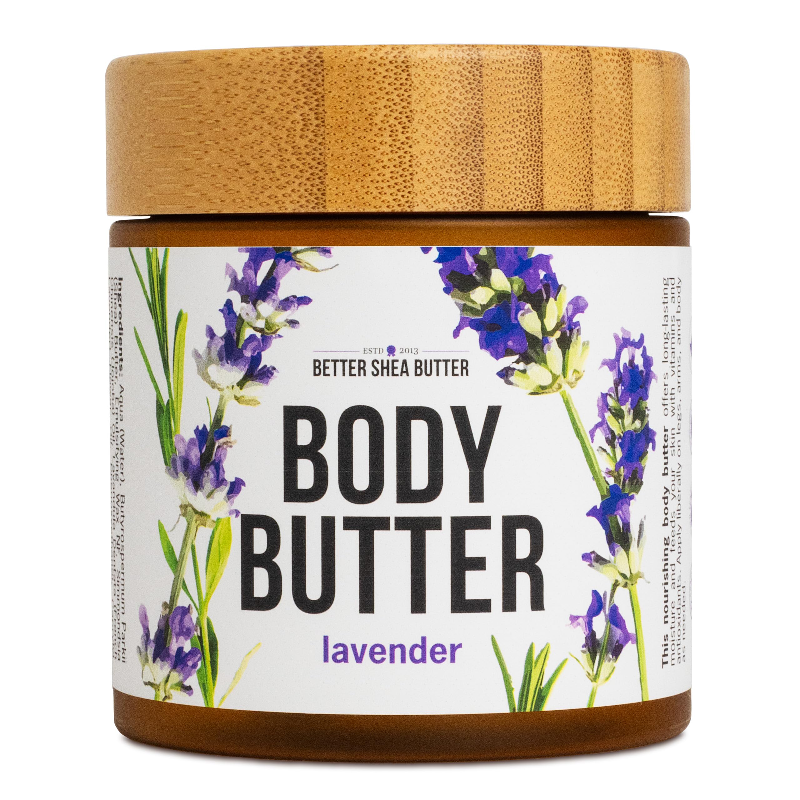 Better Shea Butter Lavender Body Butter – Non-Greasy Moisturizer with Shea & Jojoba
