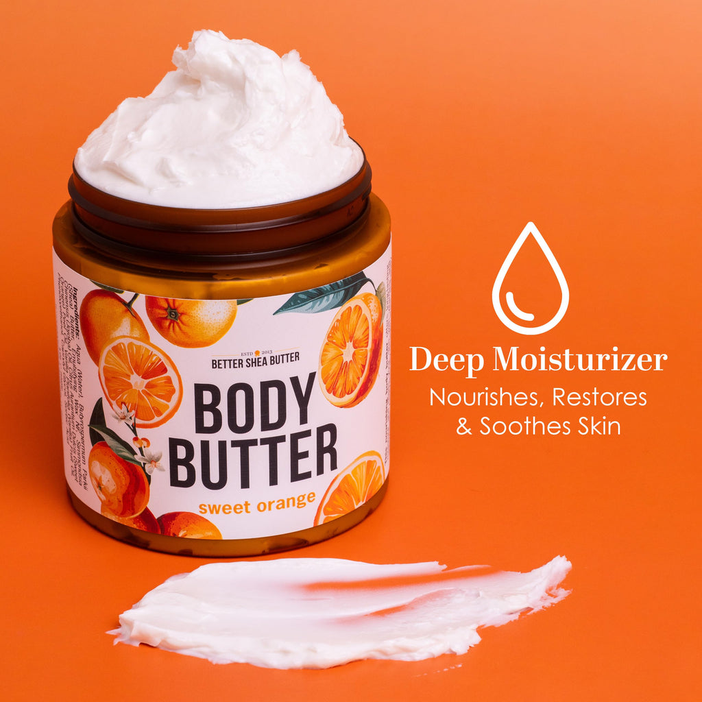 Better Shea Butter Sweet Orange Body Butter | Raw Shea, Jojoba Oil