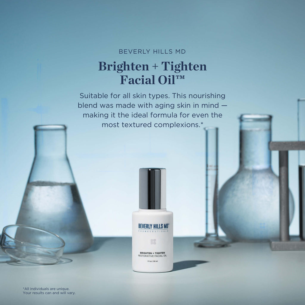 Beverly Hills MD Brighten + Tighten Restorative Face Oil – Tighten, Brighten, and Even Skin Tone
