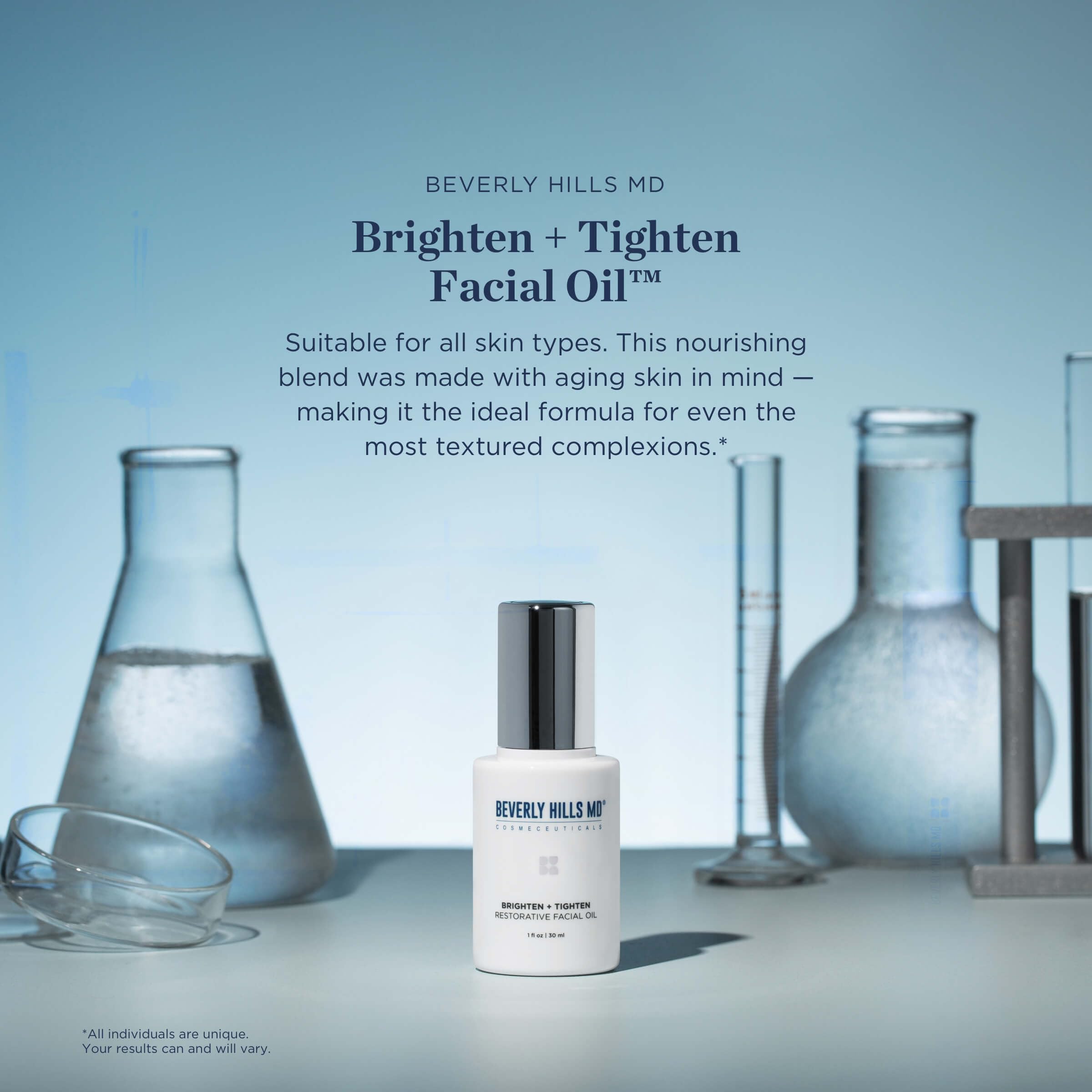 Beverly Hills MD Brighten + Tighten Restorative Face Oil – Tighten, Brighten, and Even Skin Tone