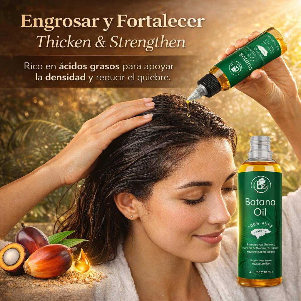 B-Experts Batana Oil (2-Pack) – 100% Pure & Natural, Strengthens, Thickens Hair & Scalp Health