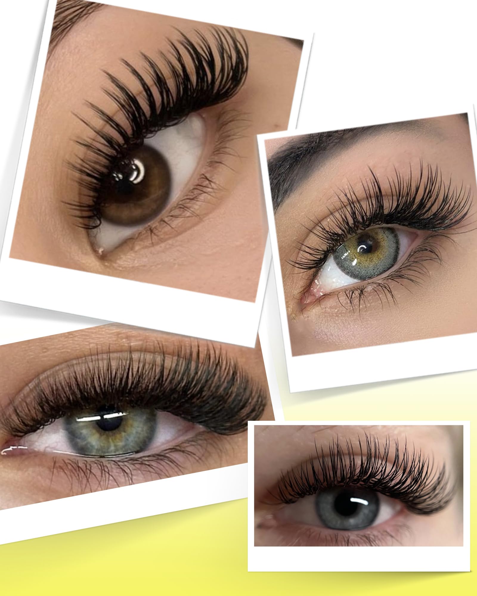 BEYELIAN Classic Volume Lash Extensions - CD+ Curl, 7-15mm, 0.03-0.20mm Thickness, Matte Black