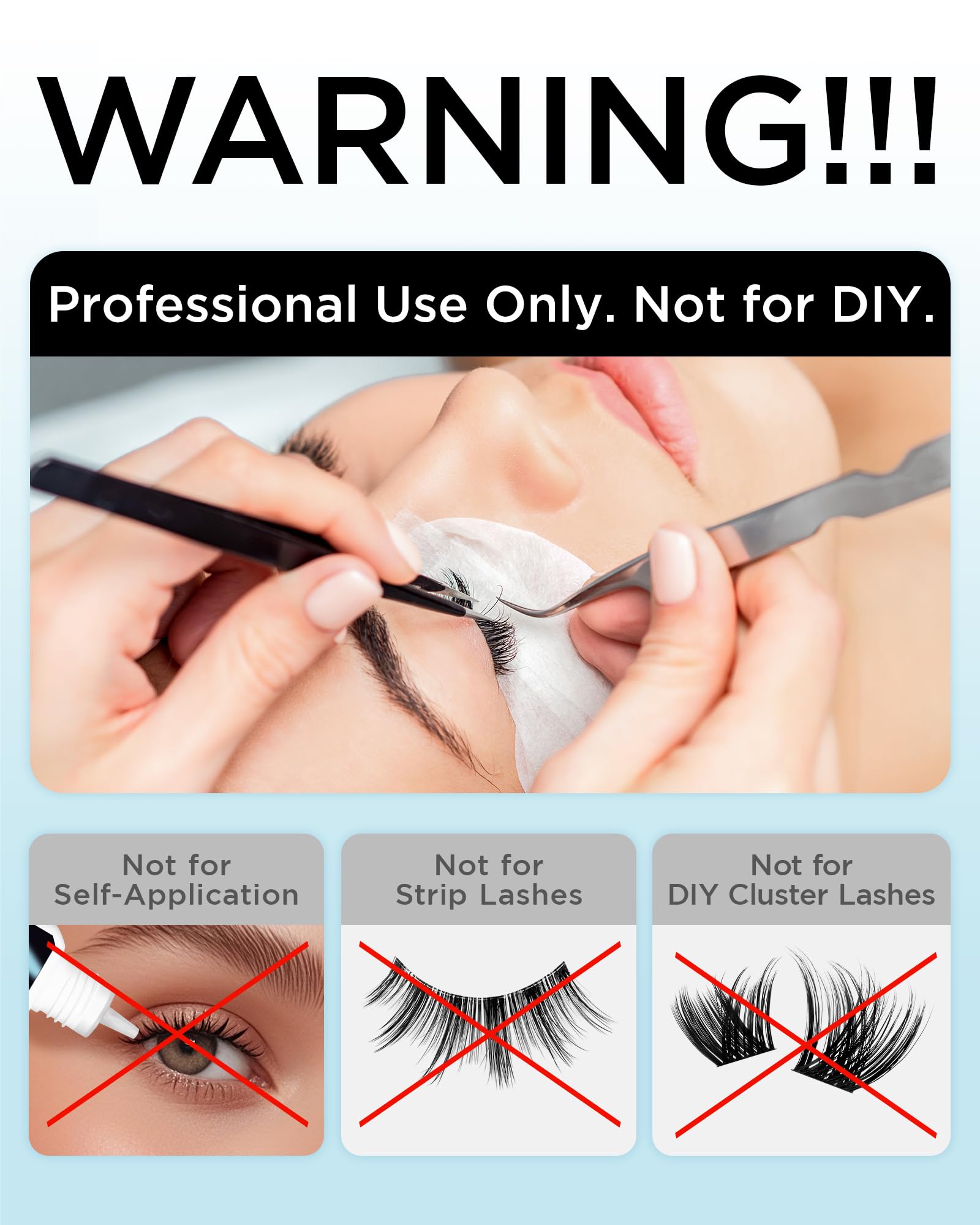 BEYELIAN Sensitive Eyelash Extension Glue – 0.17oz, Fast 0.5s Dry, 7–8 Week Hold
