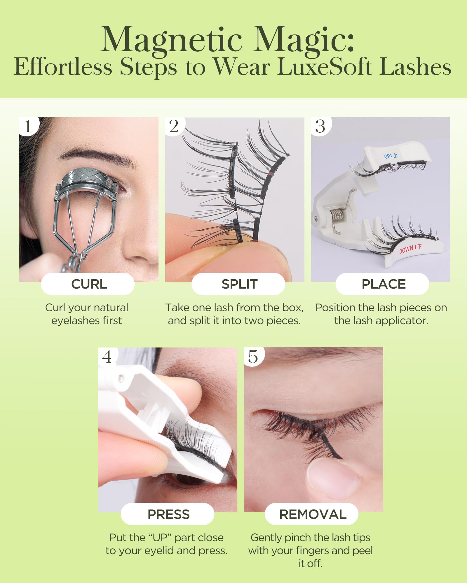 BEYELIAN Magnetic Eyelashes with Applicator Kit – No Glue, Lightweight Comfort