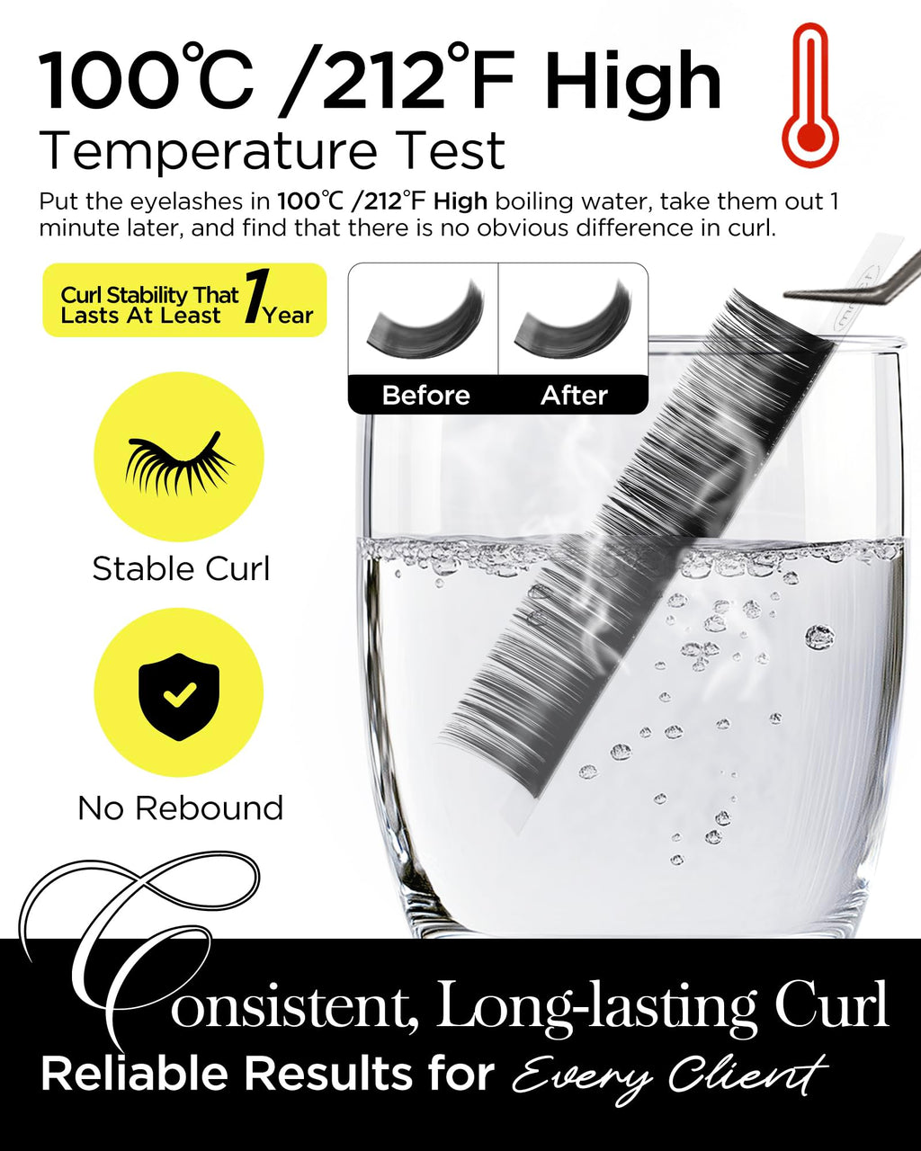 BEYELIAN Classic Volume Lash Extensions - CD+ Curl, 7-15mm, 0.03-0.20mm Thickness, Matte Black