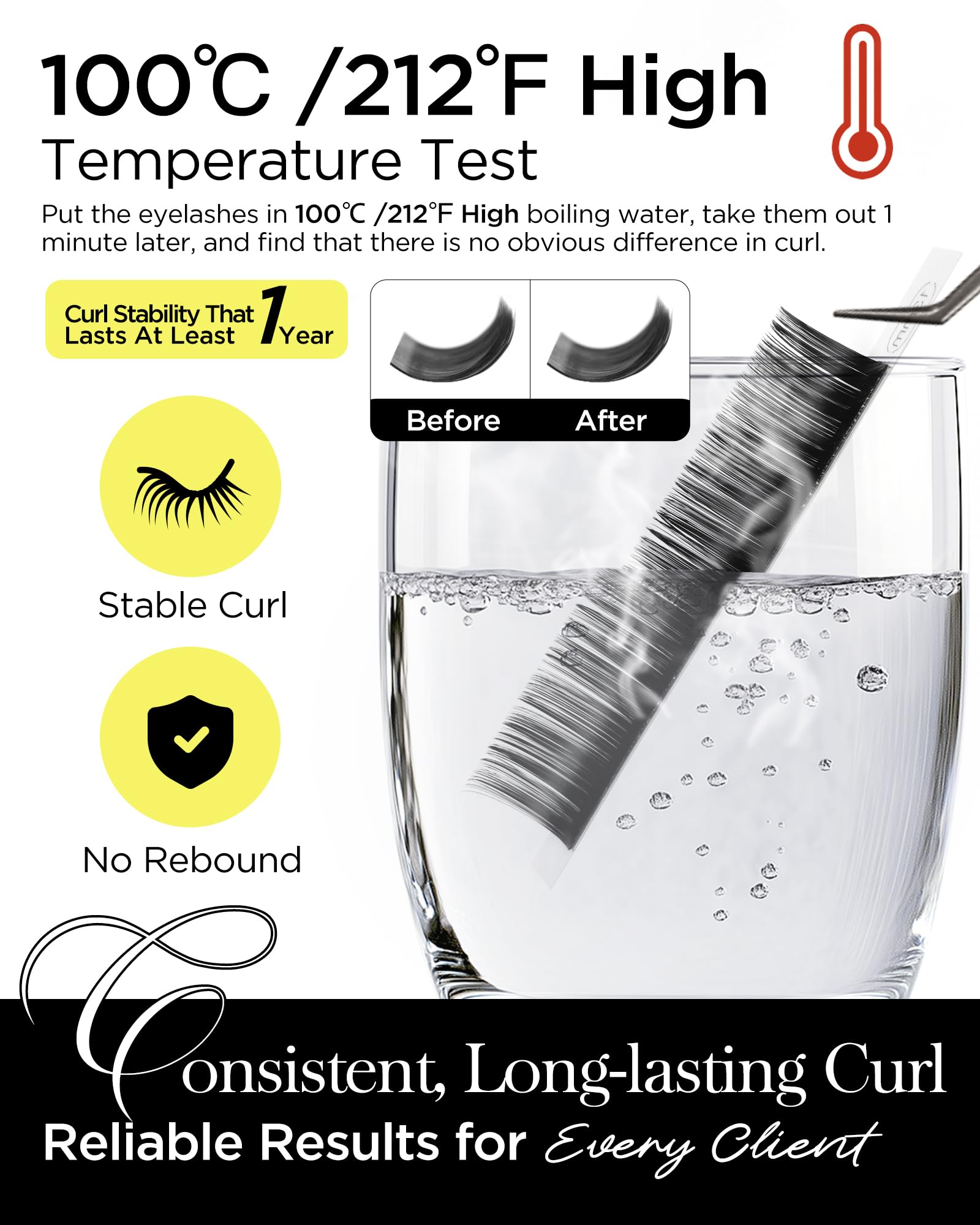 BEYELIAN Classic Volume Lash Extensions - CD+ Curl, 7-15mm, 0.03-0.20mm Thickness, Matte Black
