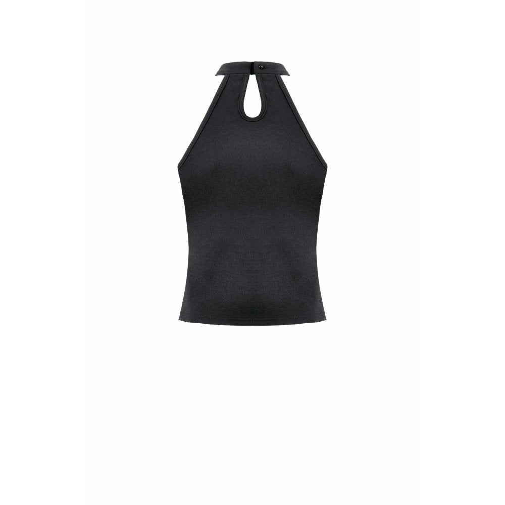 Dark in Love Gothic Mesh Panel Buckle Top